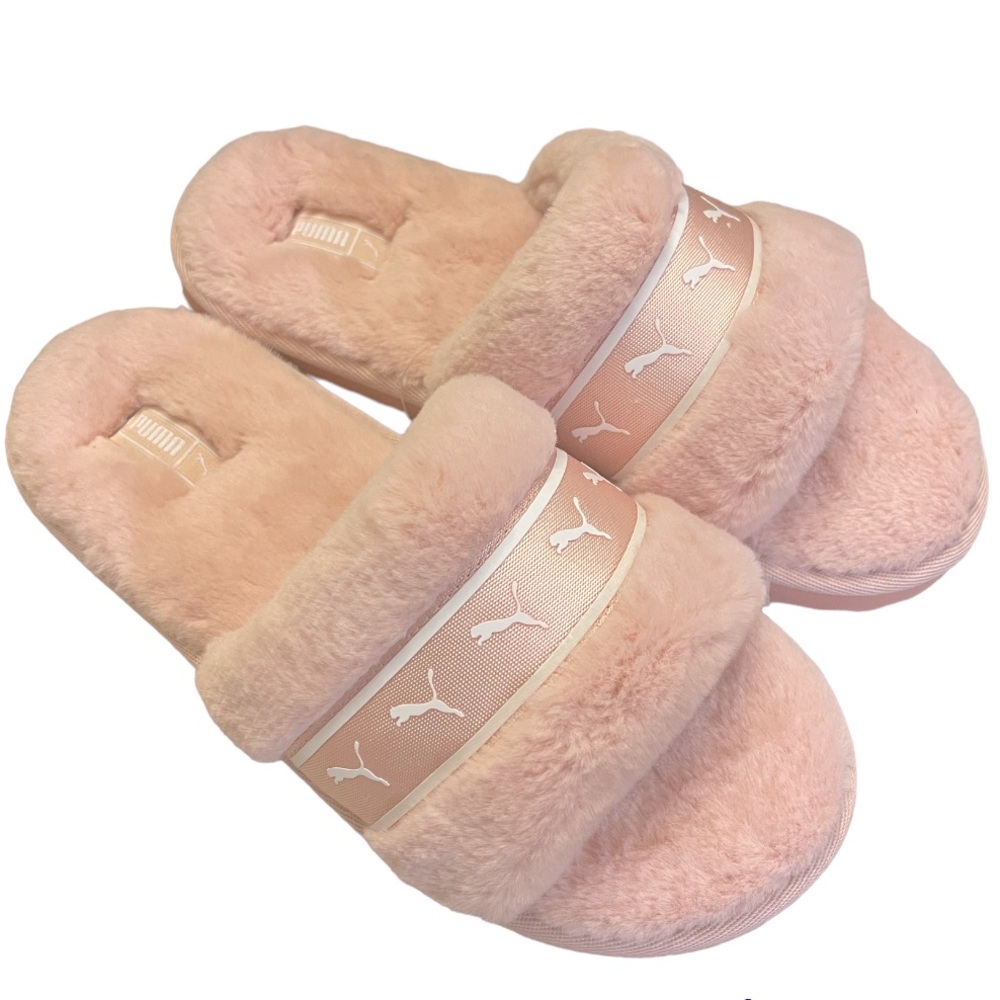 Women’s Soft Pink Puma Slides or Slippers